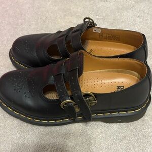 Dr. Martens Black Double Strap Flats